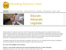 Tablet Screenshot of decodingdyslexiautah.org